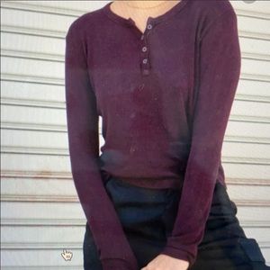 RARE purple BRANDY MELVILLE button long sleeve